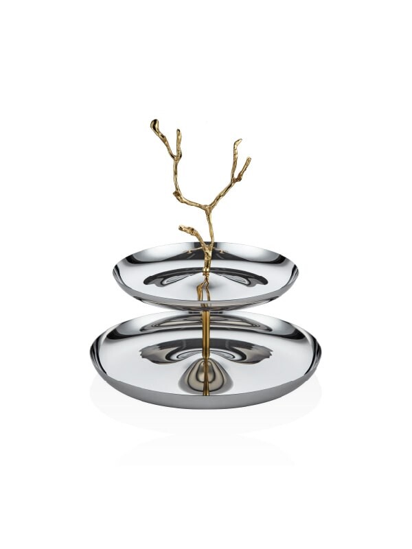  - Sphera Cake Stand with Bough Figure